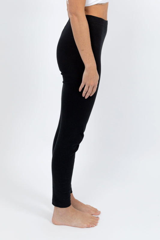 Soft Australian Cotton Leggings - Black