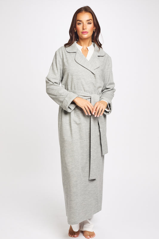 WOOL ROBE LL340 Grey Marle