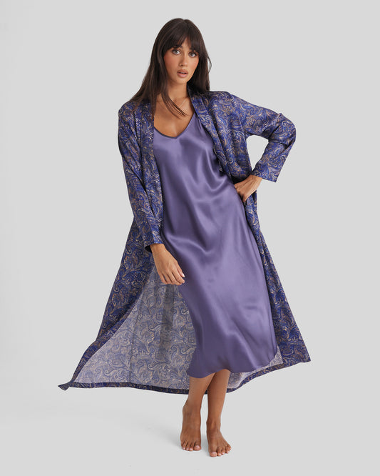 New Long Chemise 3/4 Paisley