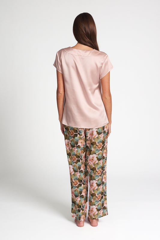 Silk Cap Sleeve Top dusk Pink
