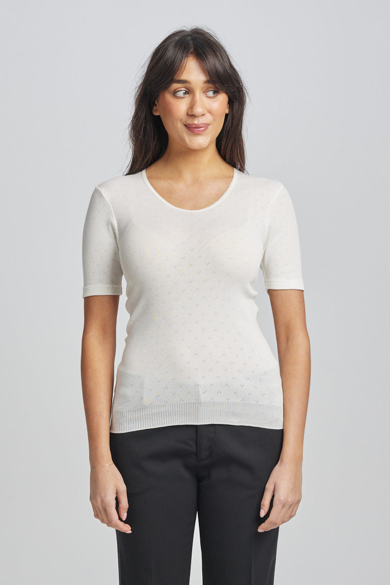 Traditional Thermal RTR Side Seamfree Short Sleeve - Ivory
