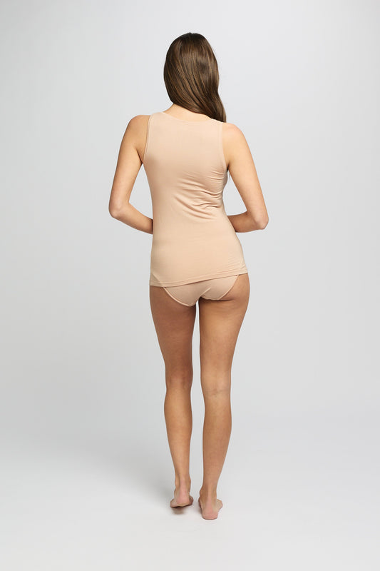 Modal Hi Cut Briefs - Nude