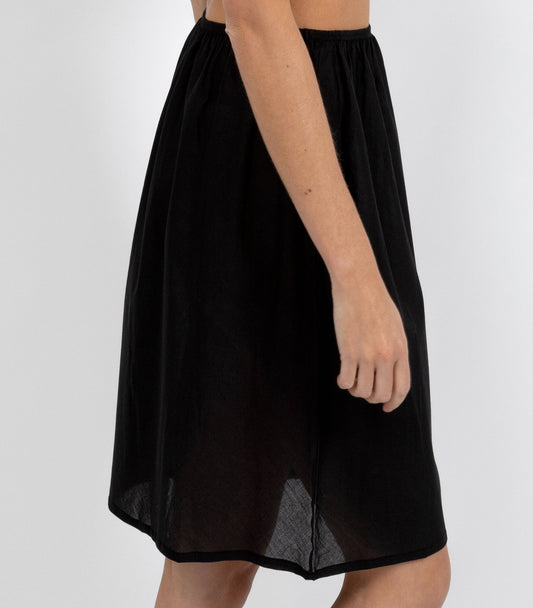 Cotton Voile Half Slip - Black