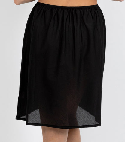 Cotton Voile Half Slip - Black