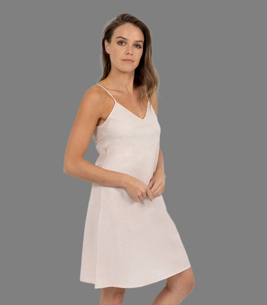 Cotton Voile Reversible Chemise - Nude