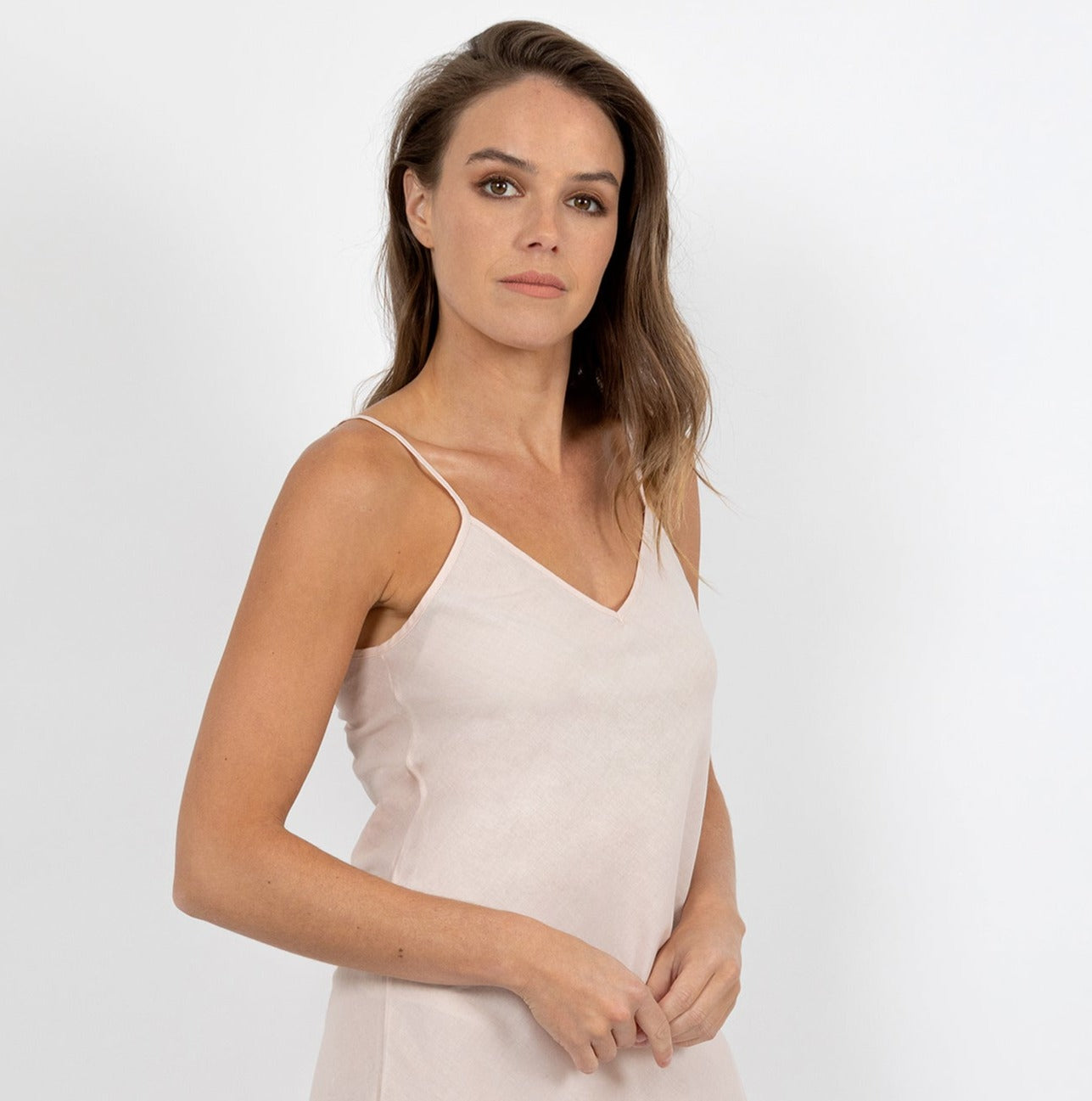 Cotton Voile Cami - Nude