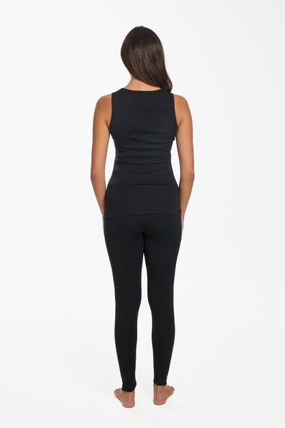 Pure Merino Wool 200gsm Vest -Black