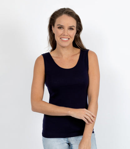 Pure Merino Wool 200gsm Vest -Black
