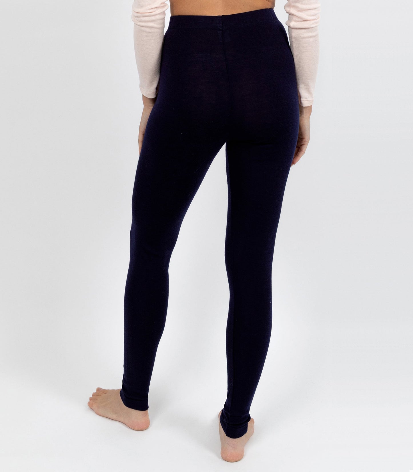 Pure Merino Wool 200gsm Legging - Ivory/Black