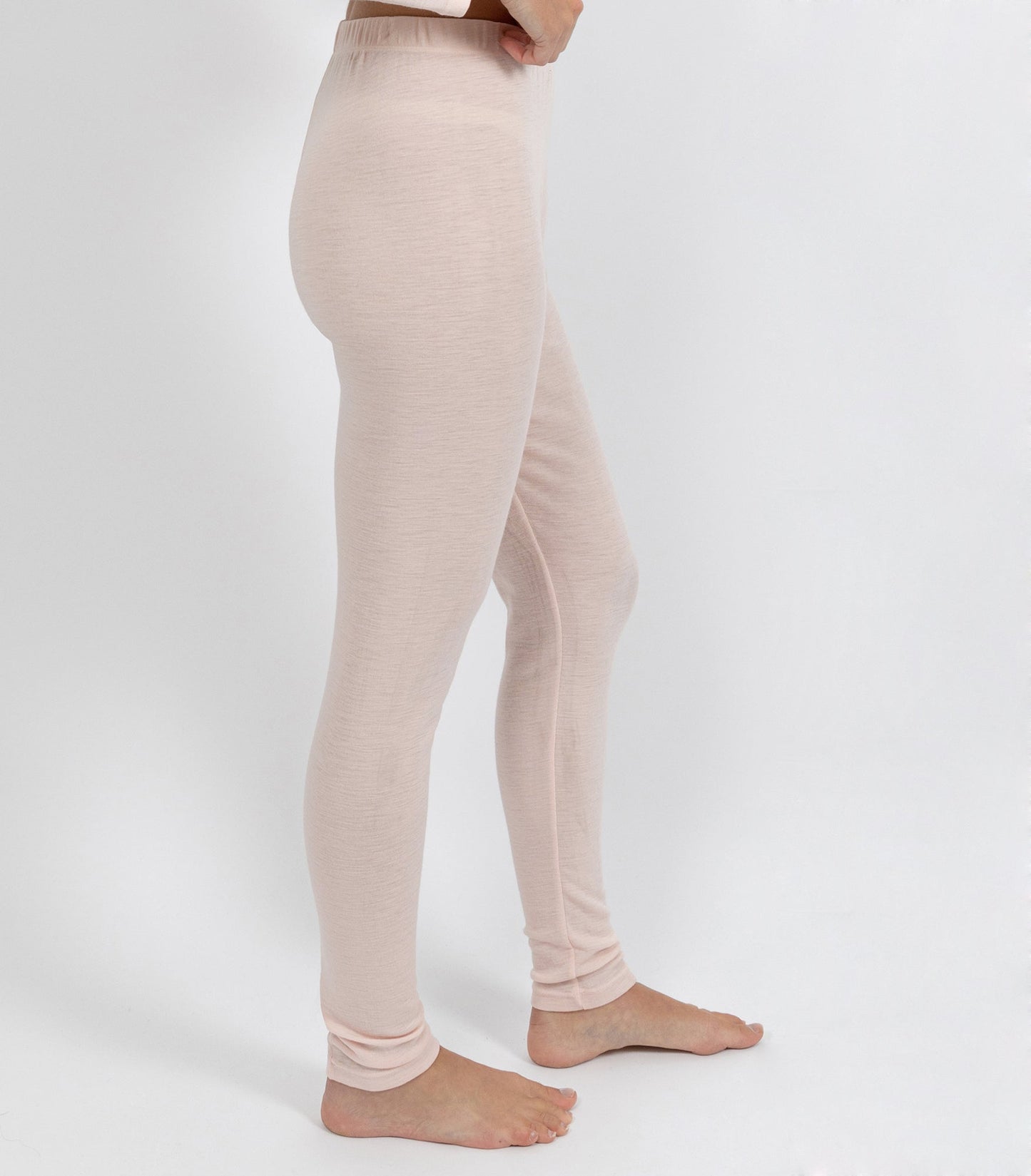 Pure Merino Wool 200gsm Legging - Ivory/Black