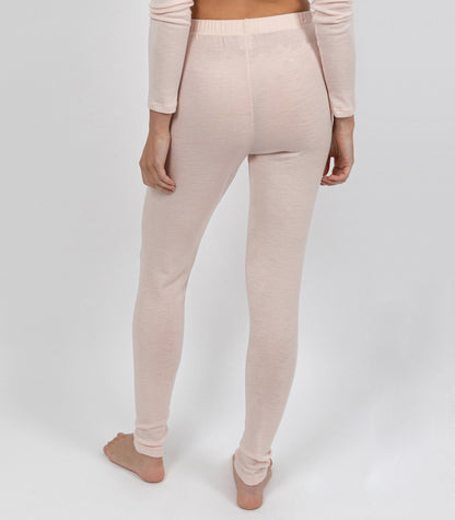 Pure Merino Wool 200gsm Legging - Ivory/Black