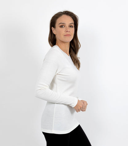 Pure Merino Wool 240gsm Long Sleeve Ivory