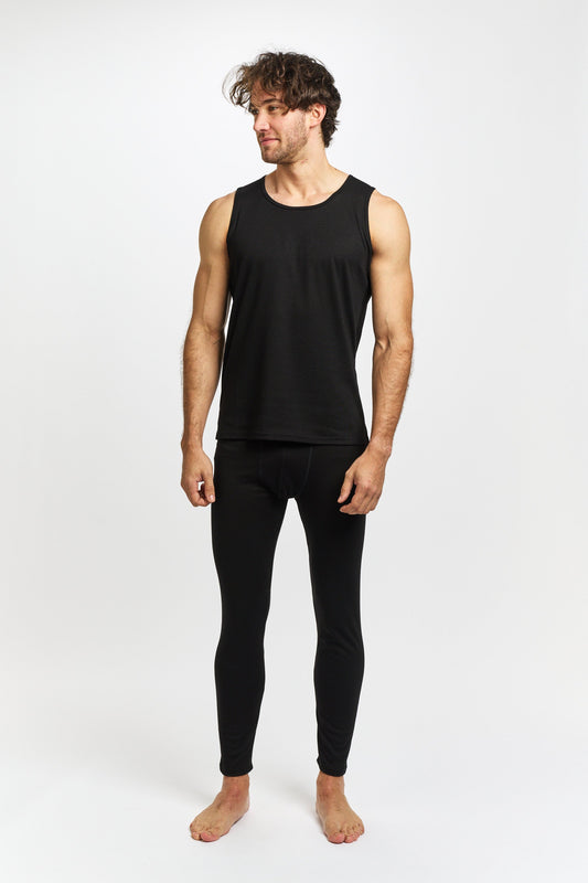 Mens Interlock Long John - Black