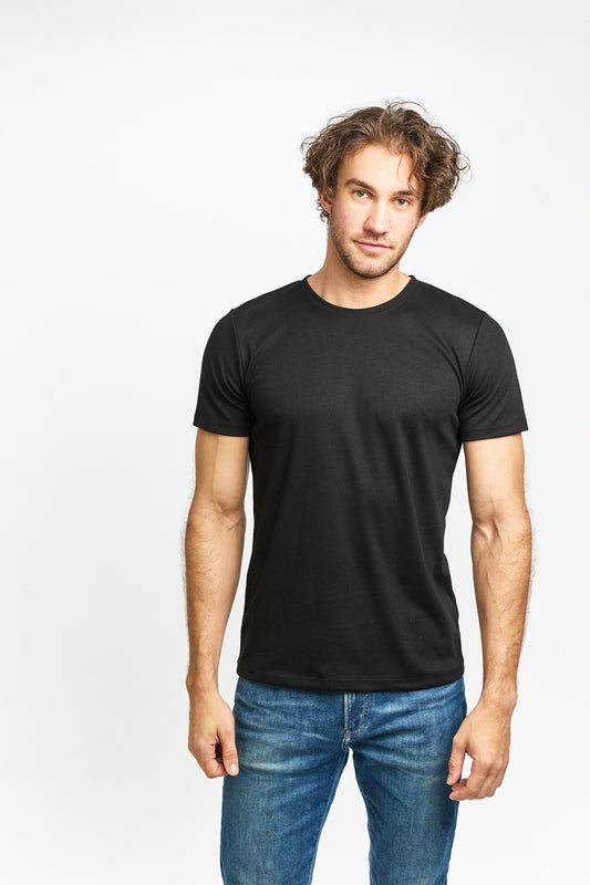 Mens Interlock Thermal Short Sleeve - Black