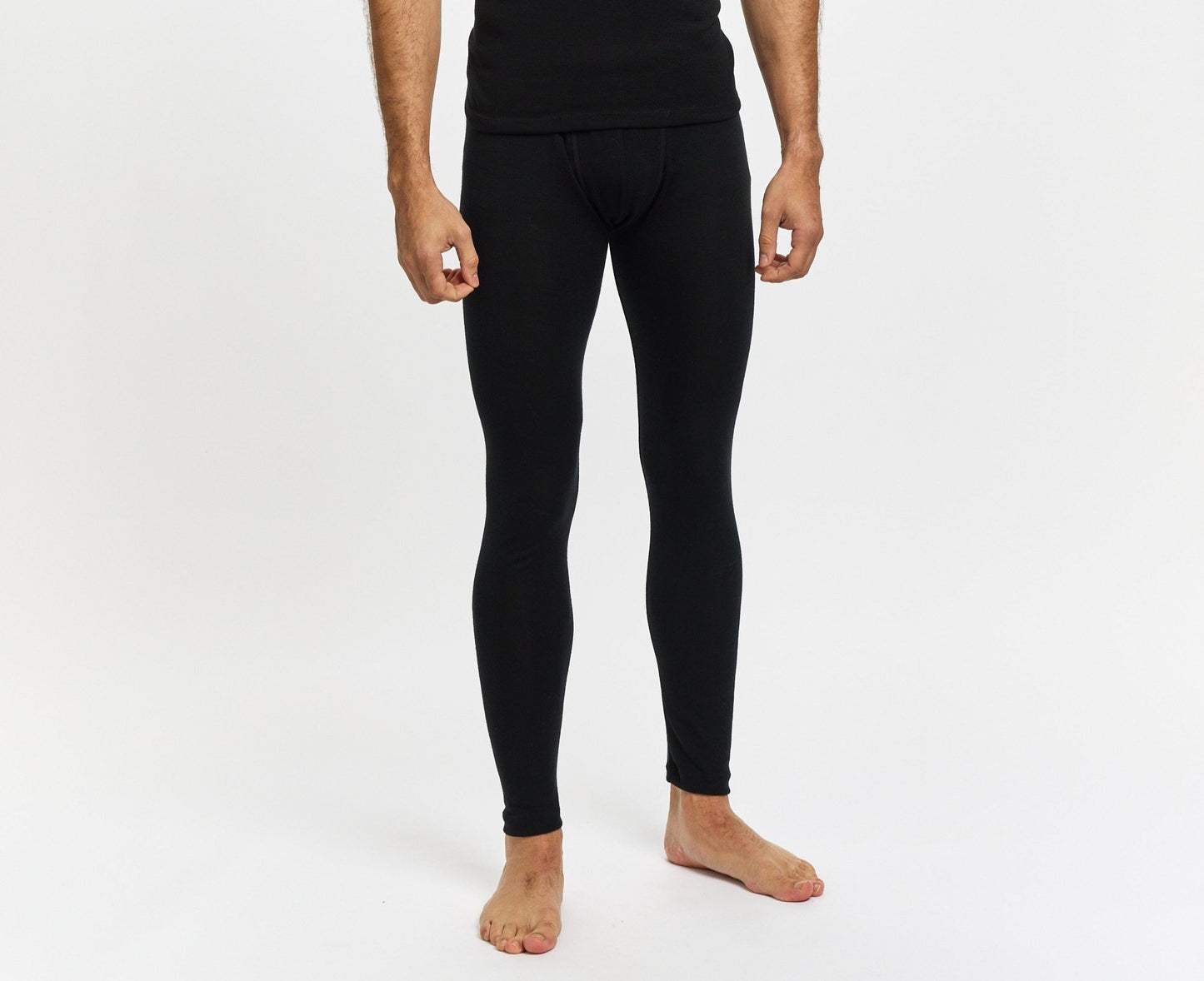 Thermal Underwear Mens Pure Merino Wool Tank Black