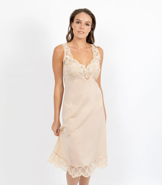 Matt Tricot Full Slip Built up Shoulders - Skin