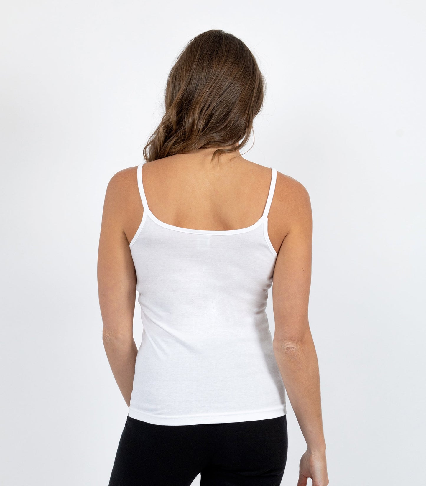 Australian Cotton Cami - Black & Ivory