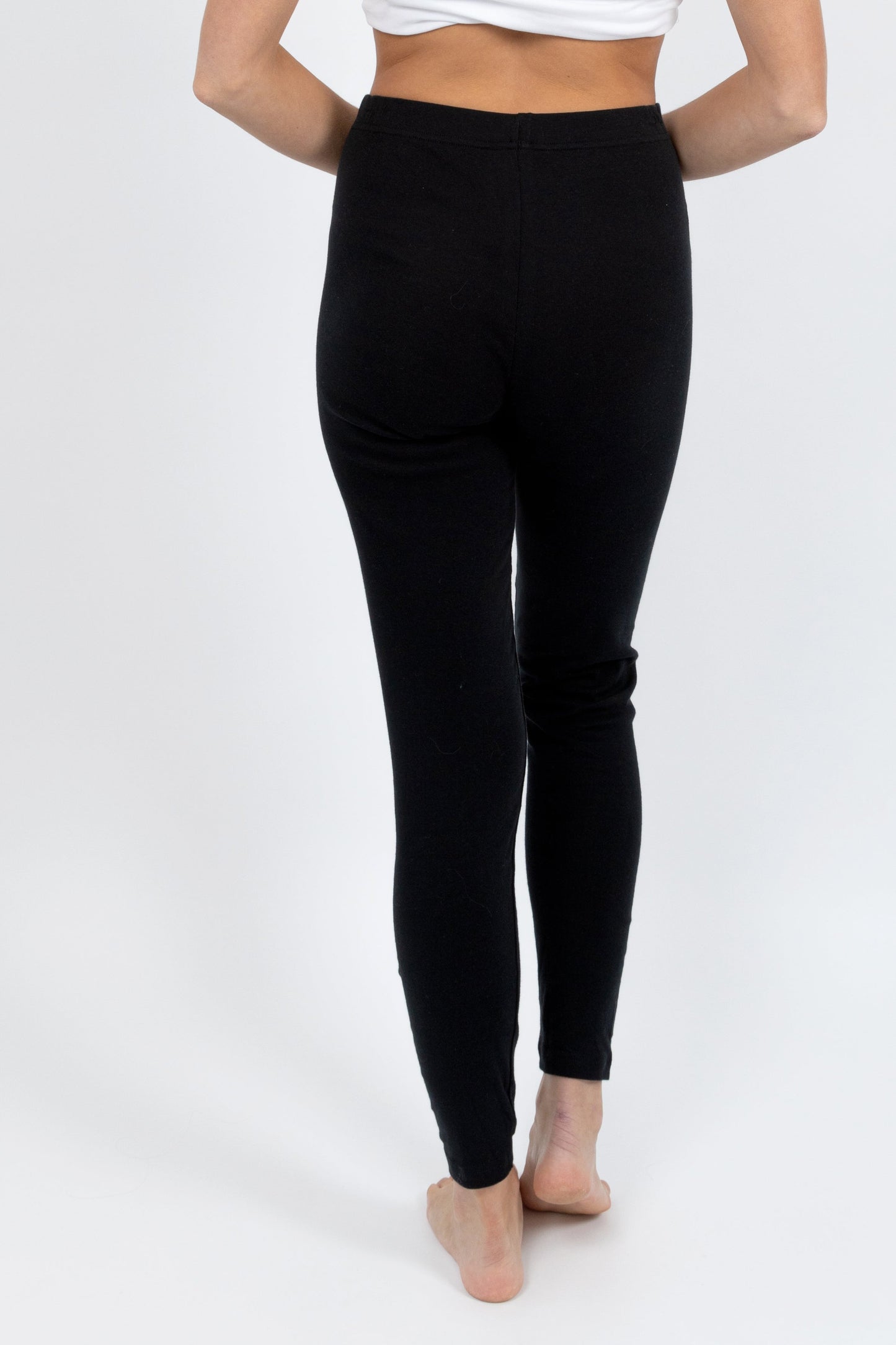 Soft Australian Cotton Leggings - Black