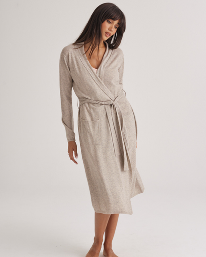 Cashmere Robe Grey Marle