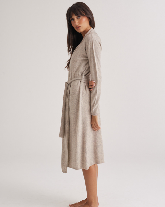 Cashmere Robe Grey Marle
