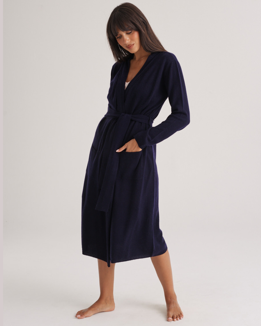 Cashmere Robe Midnight