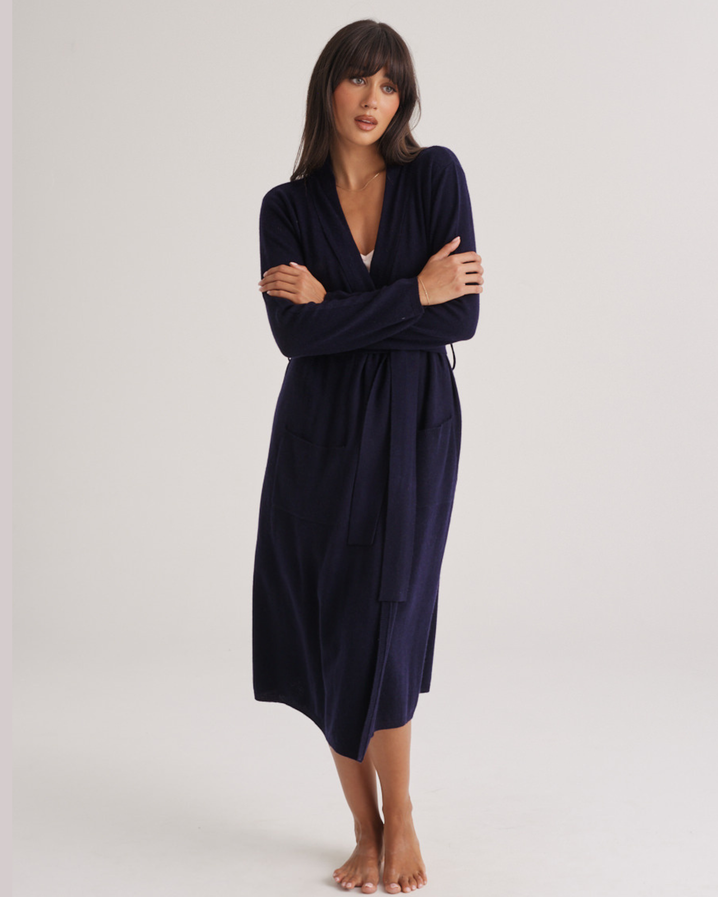 Cashmere Robe Midnight