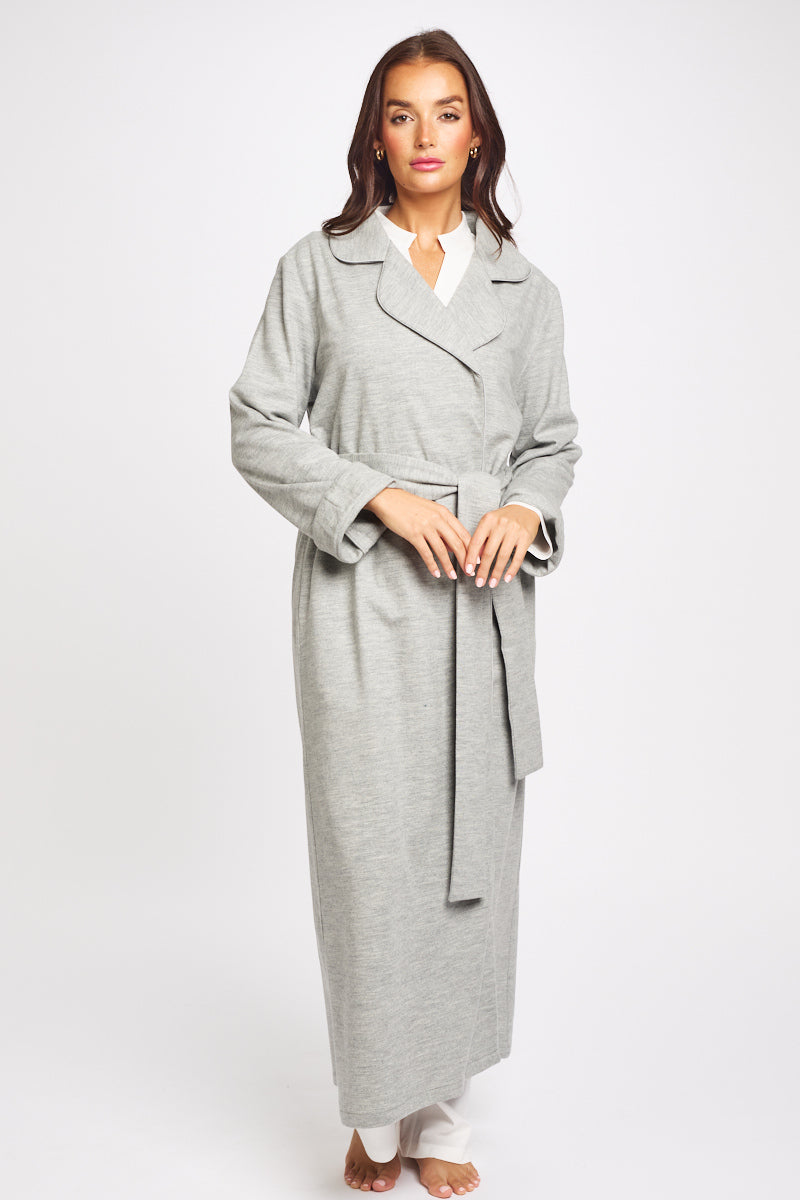 WOOL ROBE LL340 Grey Marle