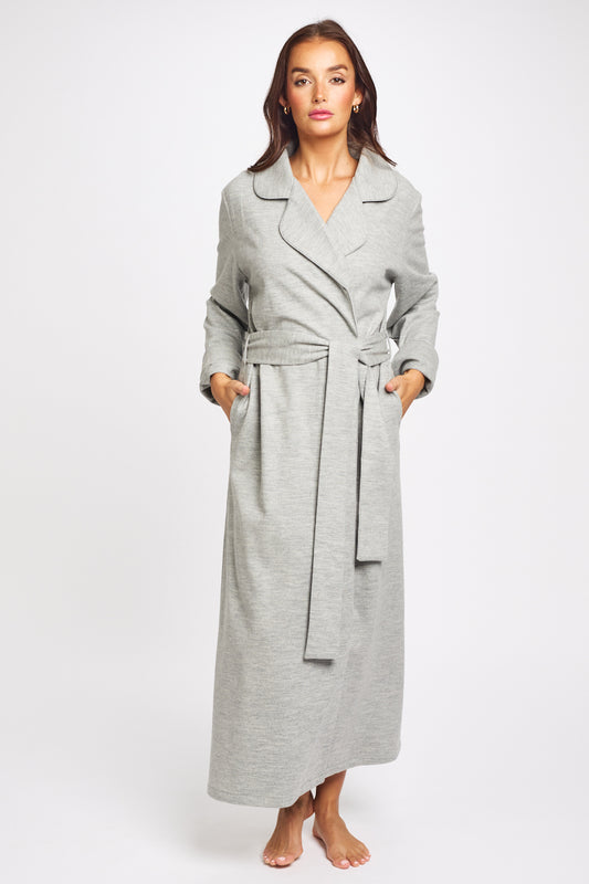 WOOL ROBE LL340 Grey Marle