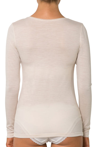 Wool Cashmere Long Sleeve Champagne
