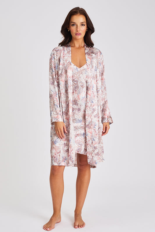 Silk Robe Mid Length - Paradise* Special