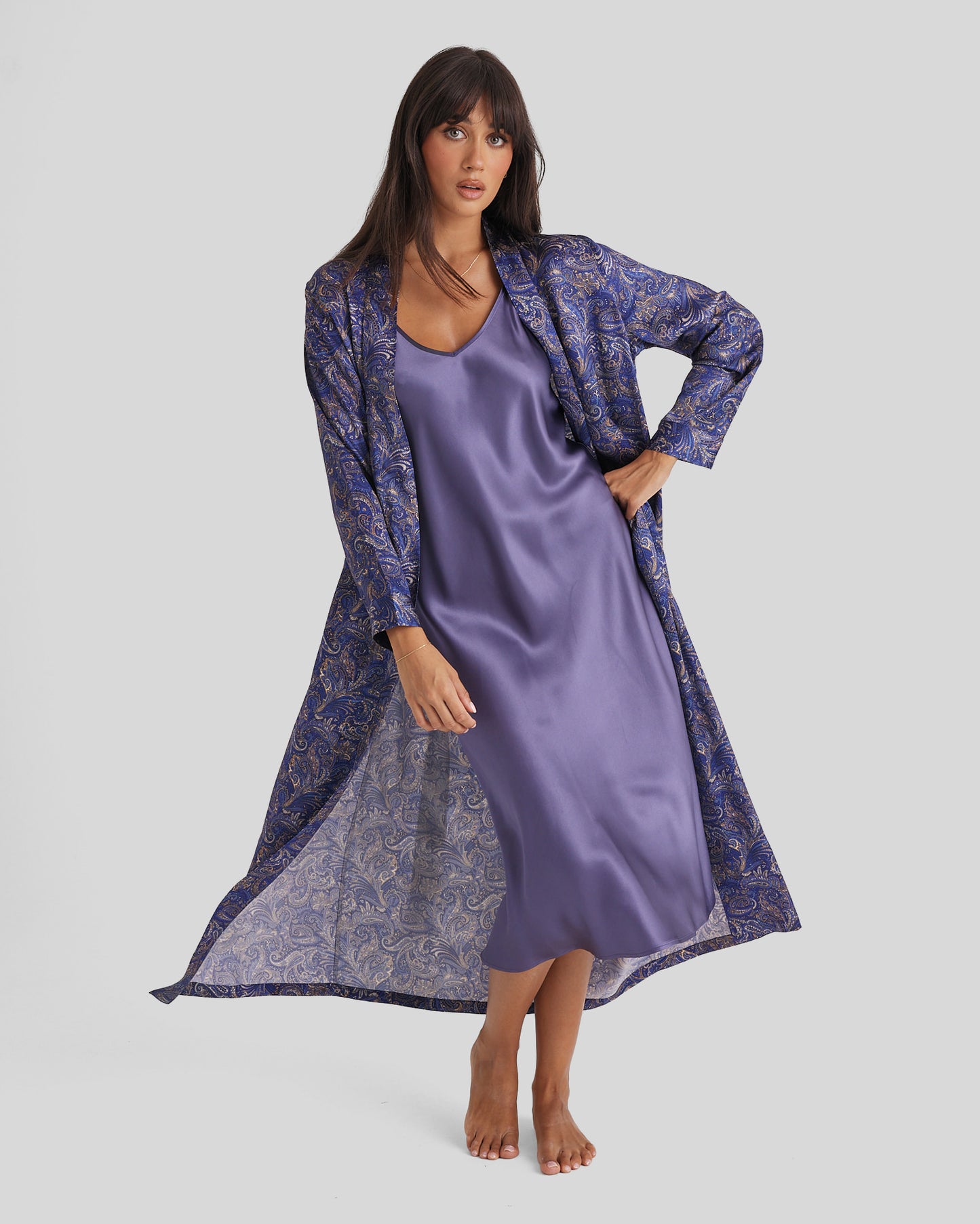 New Long Chemise 3/4 Paisley
