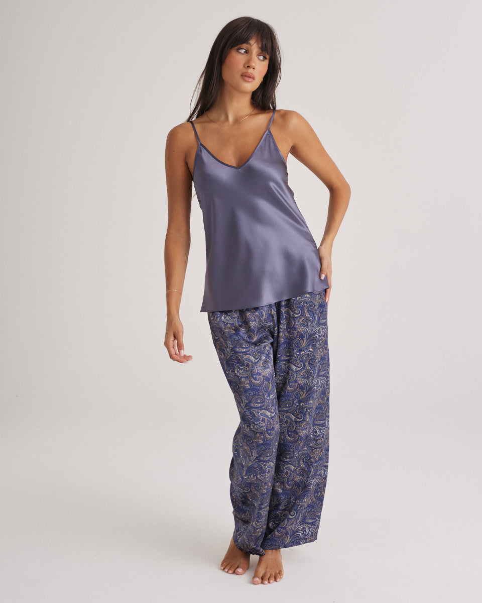 New Strappy Silk Cami Blue Manor