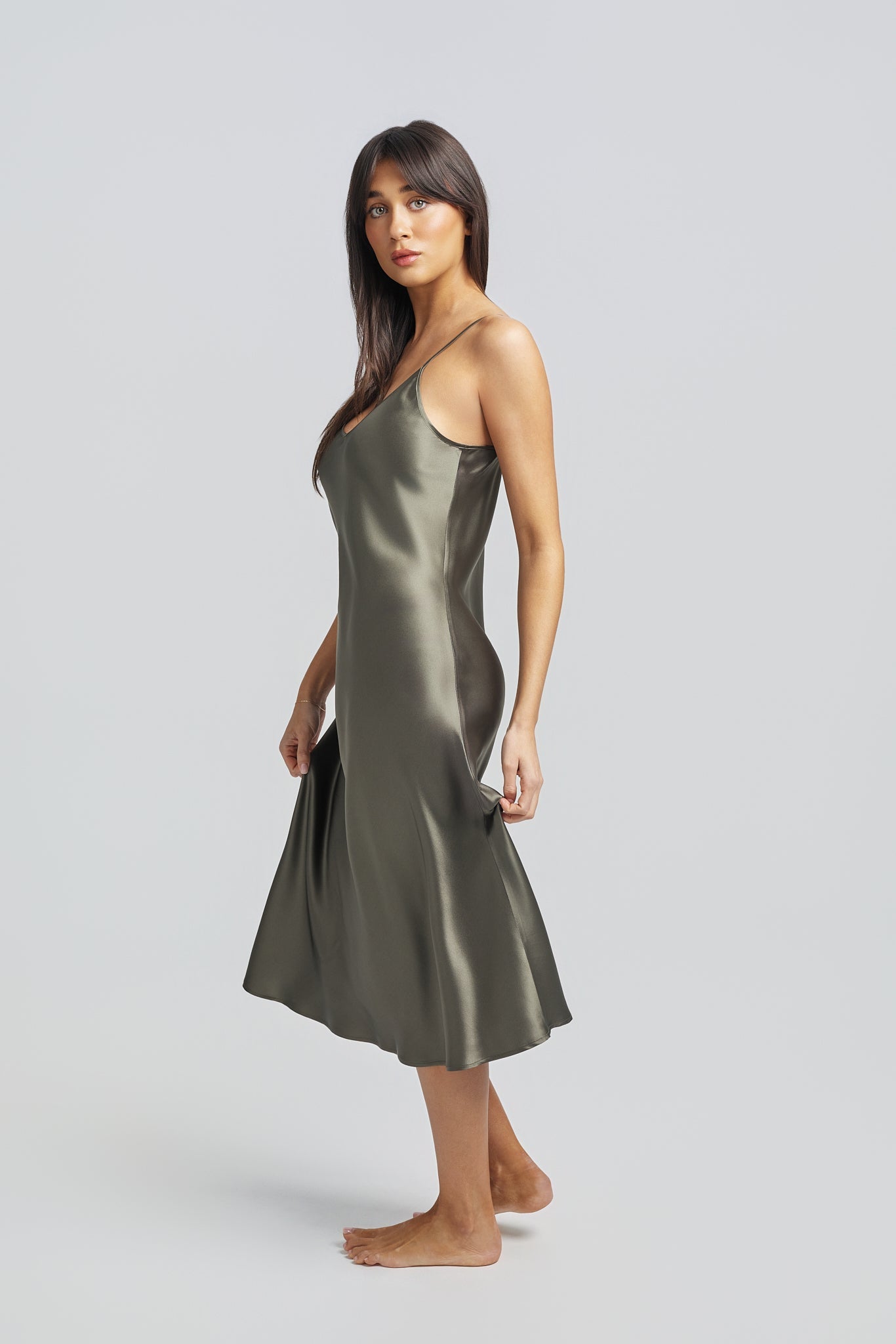 New Long Chemise 3/4 Olive