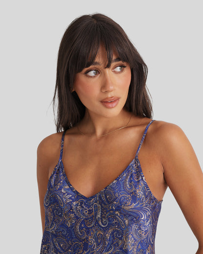New Long Chemise 3/4 Paisley