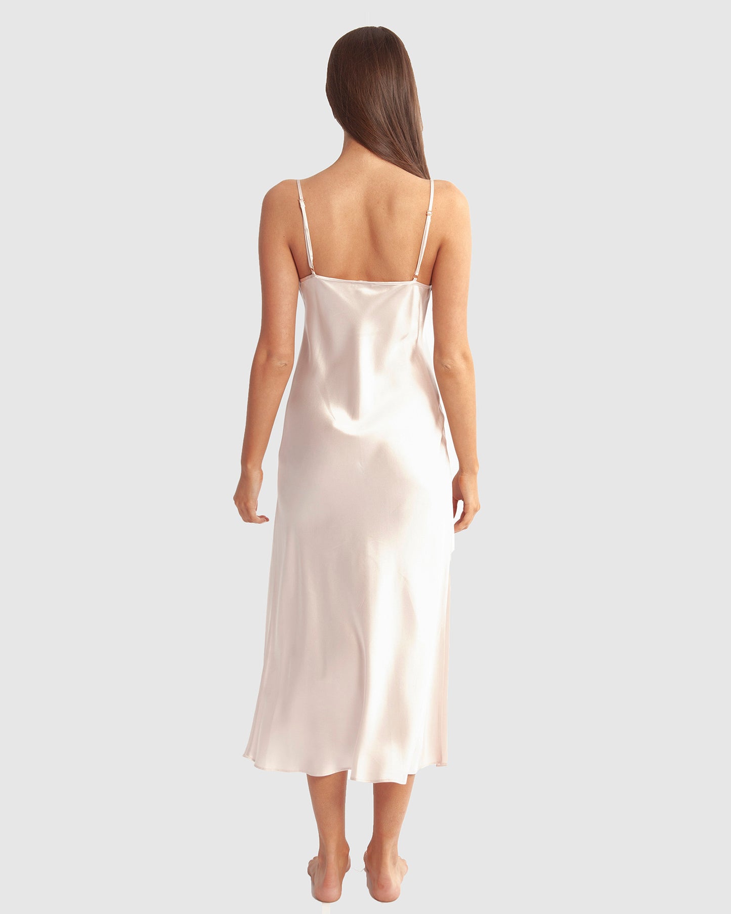 Silk Chemise 3/4 Length - Blush