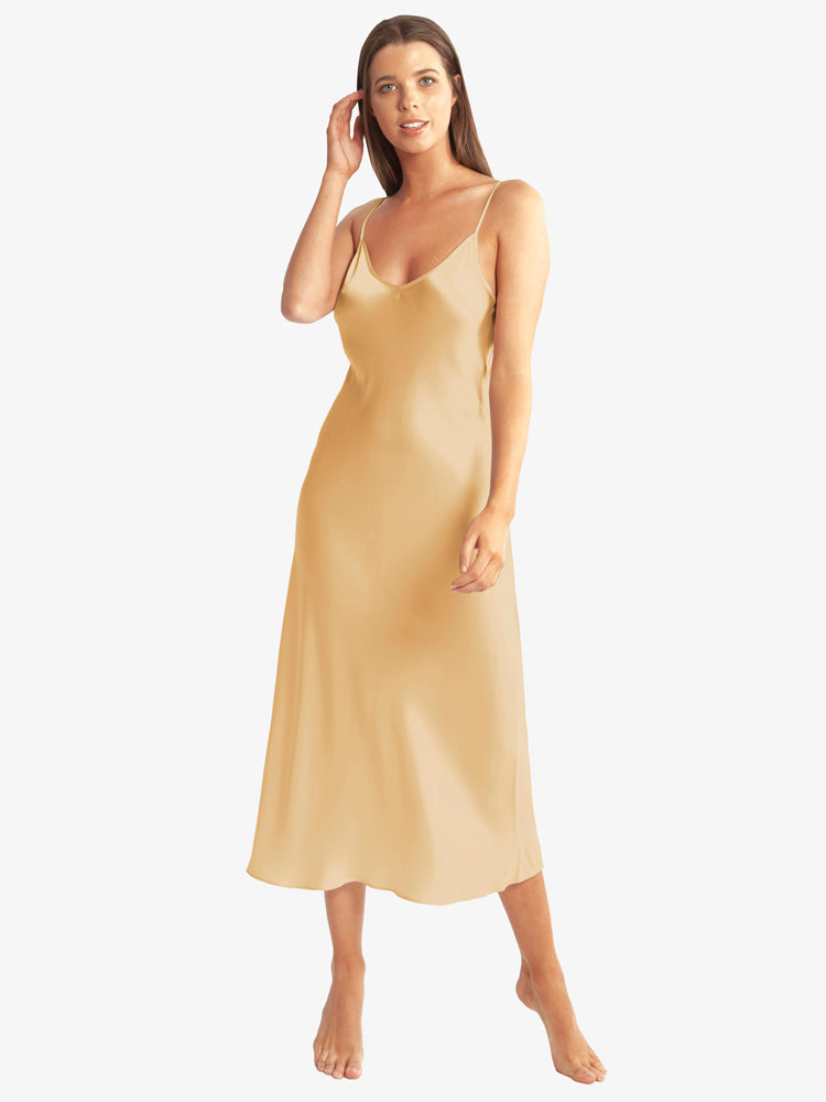 Long Chemise 3/4 Peacock Almond* Special