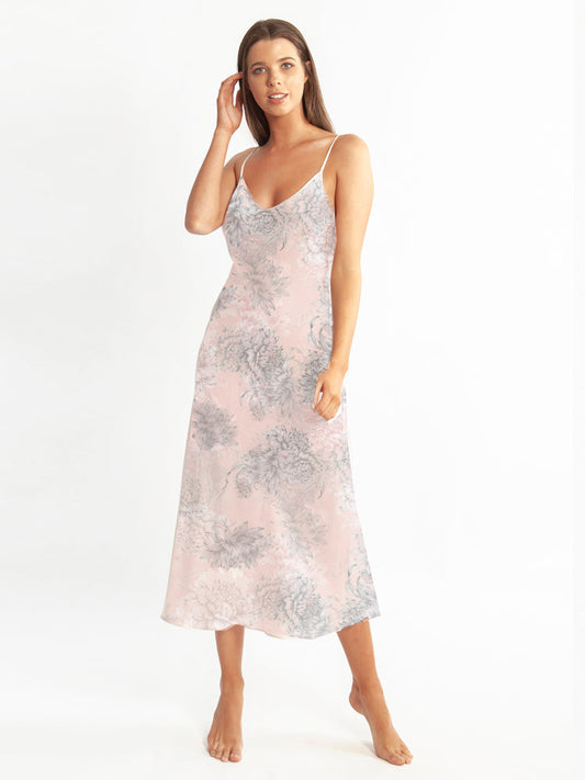 Silk Chemise Jessica Print 3/4 Length* Special