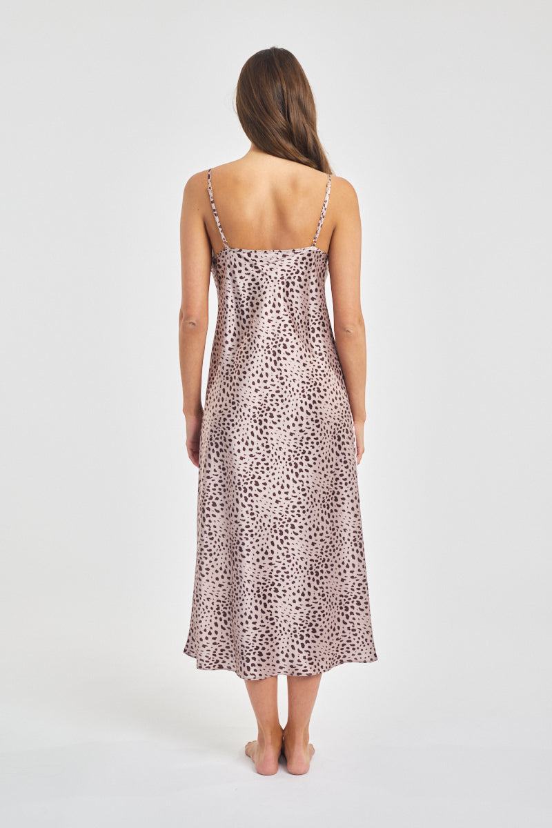 Silk Chemise 3/4 Length - Leopard* Special