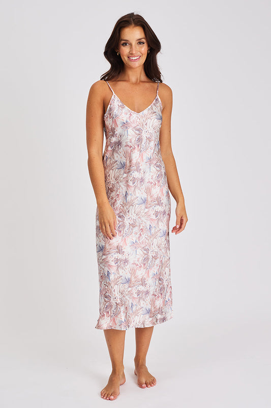 Silk Chemise 3/4 Length - Paradise Print* Special