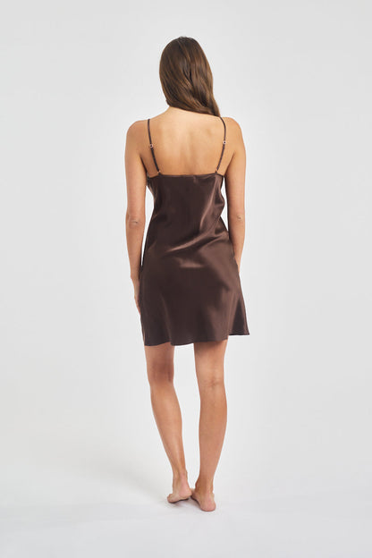 Silk Chemise - Chocolate