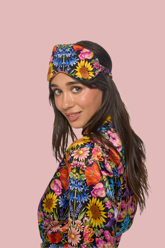 Silk Sleep Mask Gift Set - Floral Muse