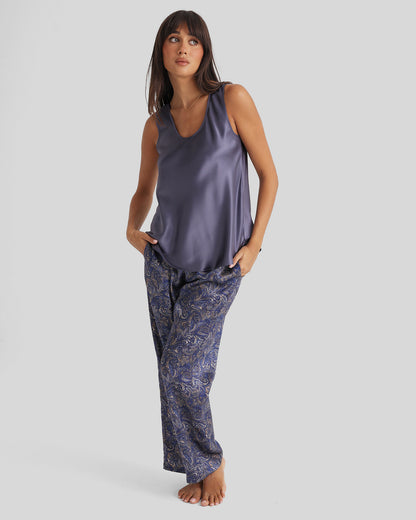 New Silk Pants Wide Leg Paisley