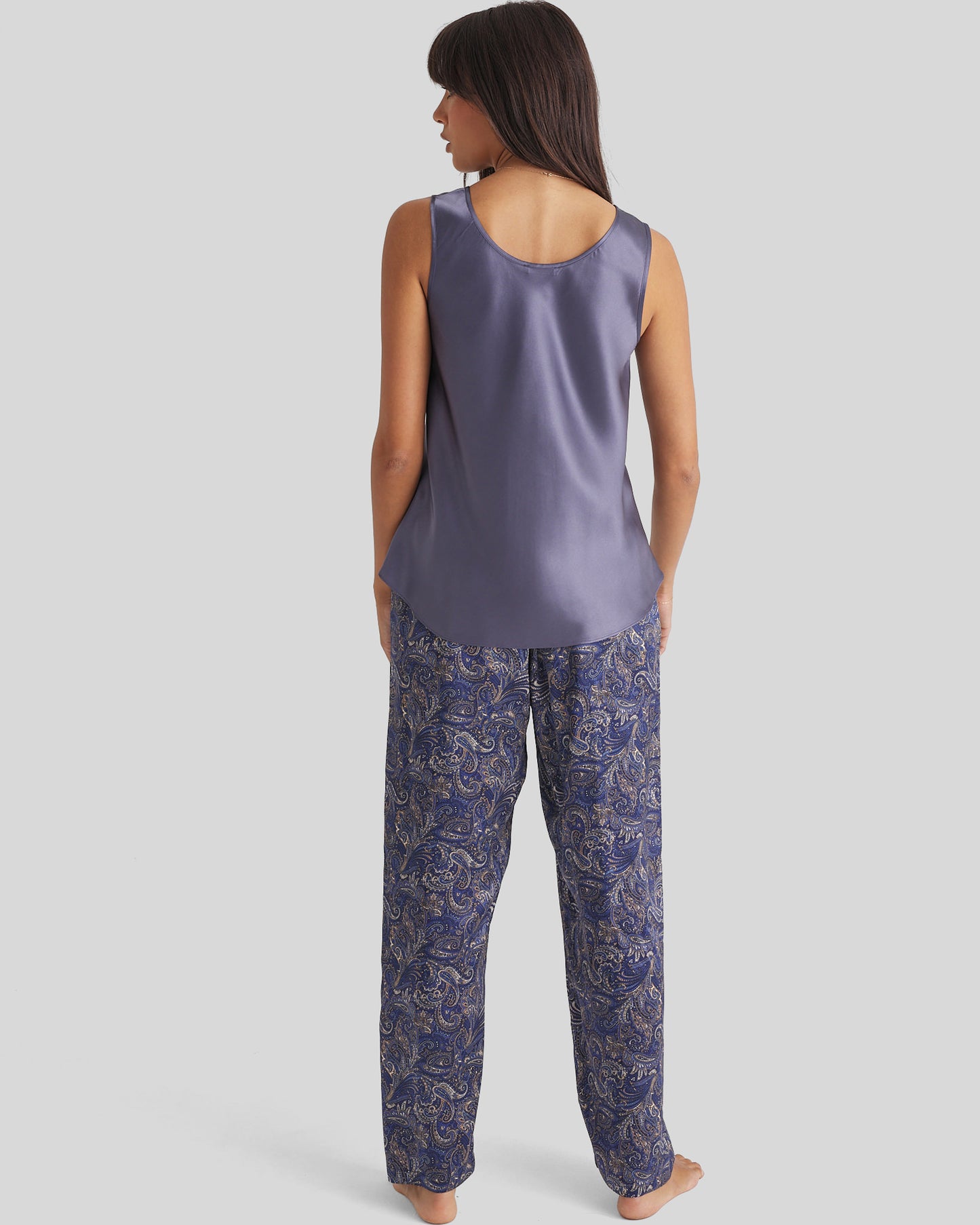New Silk Pants Wide Leg Paisley