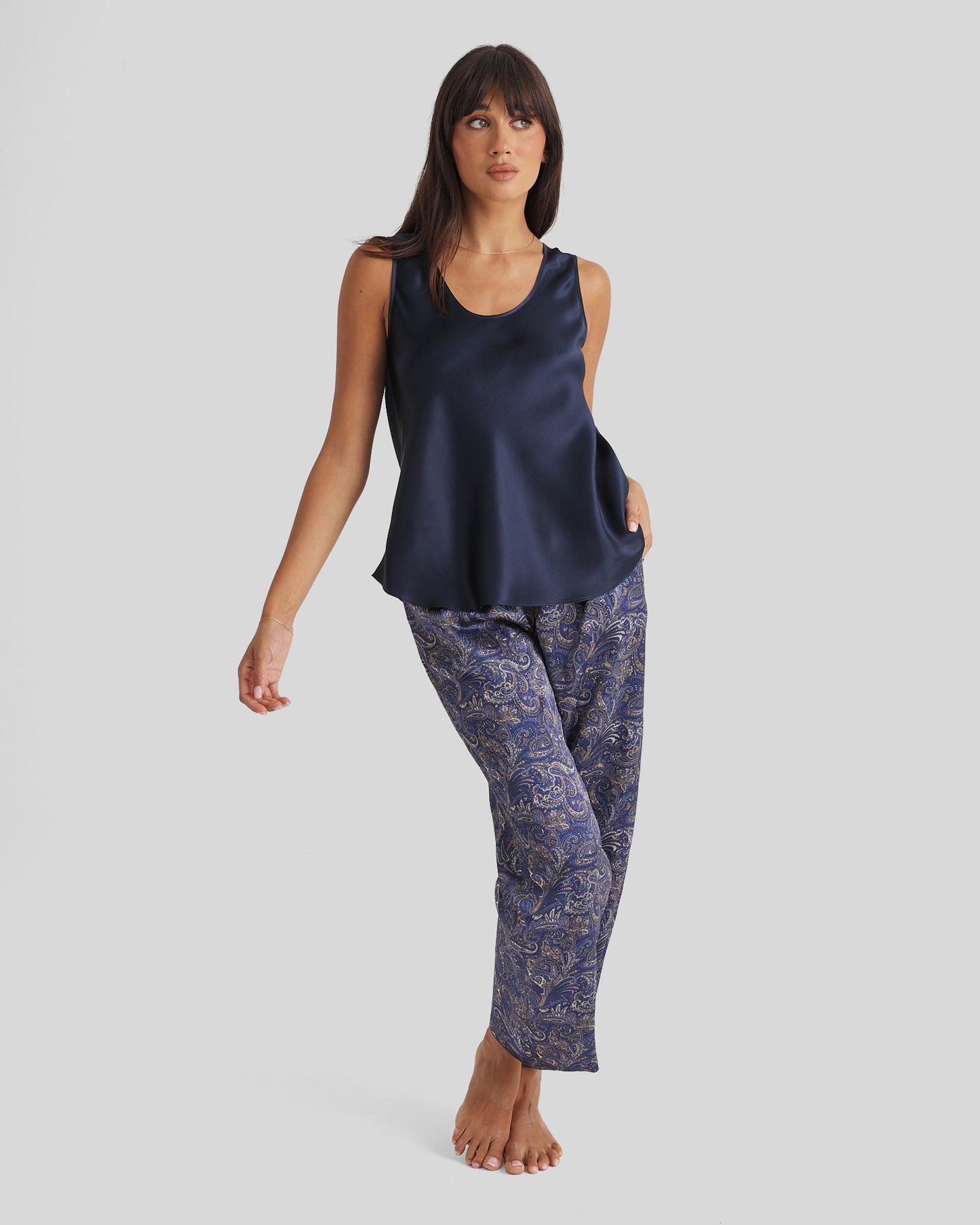 New Silk Pants Wide Leg Paisley