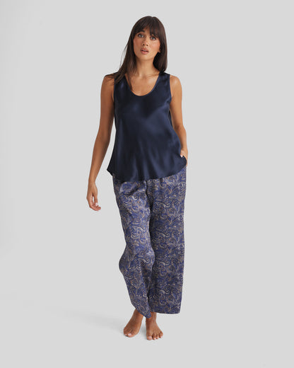 New Silk Pants Wide Leg Paisley
