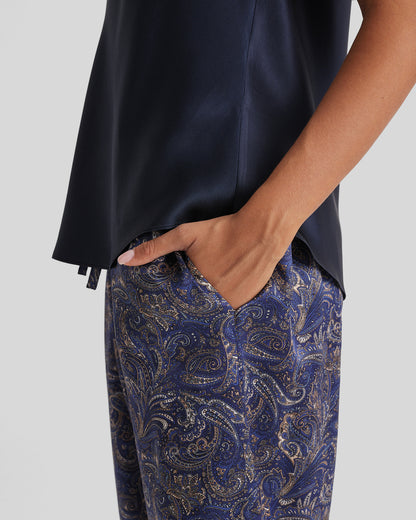 New Silk Pants Wide Leg Paisley