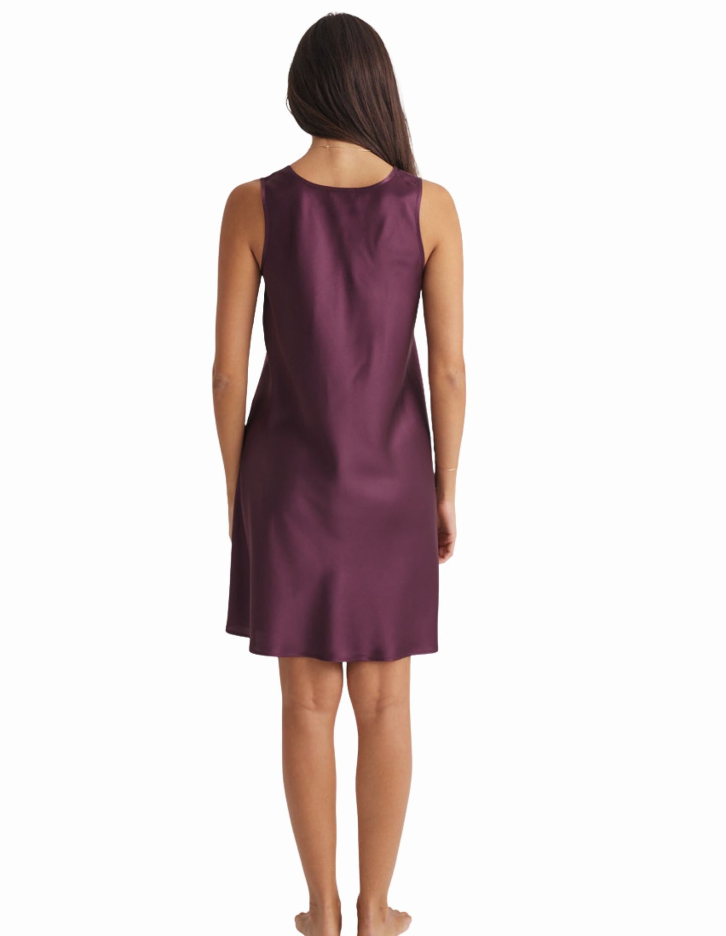 Mono Silk Short Nightdress Merlot