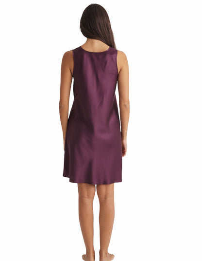 Mono Silk Short Nightdress Merlot