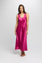 Mono Silk Long Nightdress Cerise
