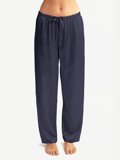 Silk Pants Deep Navy